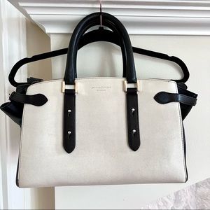 COPY - Tote Bag by Aspinal of London — black & cream